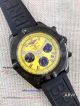 Perfect Replica Breitling Chronomat B01 Watch Black Case Yellow Dial (2)_th.jpg